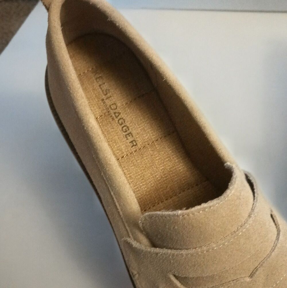 Kelsi Dagger Brooklyn Abner Suede Loafers Whipstitch Penny Womens 10 - Picture 4 of 9